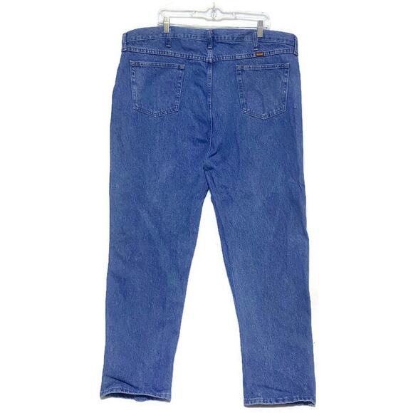 Rustler Blue Jeans Men's Size 46 x 32 Blue Denim Straight Fit - Picture 2 of 8